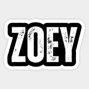 Zoey Name Gift Birthday Holiday Anniversary Sticker